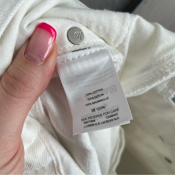 Madewell The Perfect Summer Jean‎ in Tile White: Destructed-Hem Edition 30 - Picture 11 of 11